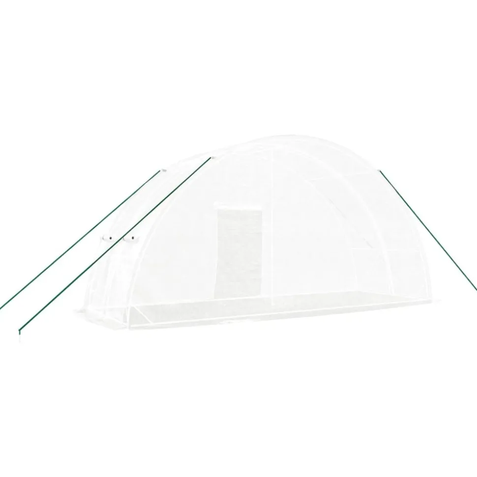 MAISON EXCLUSIVE - Serre avec cadre en acier blanc 12 m² 6x2x2,85 m