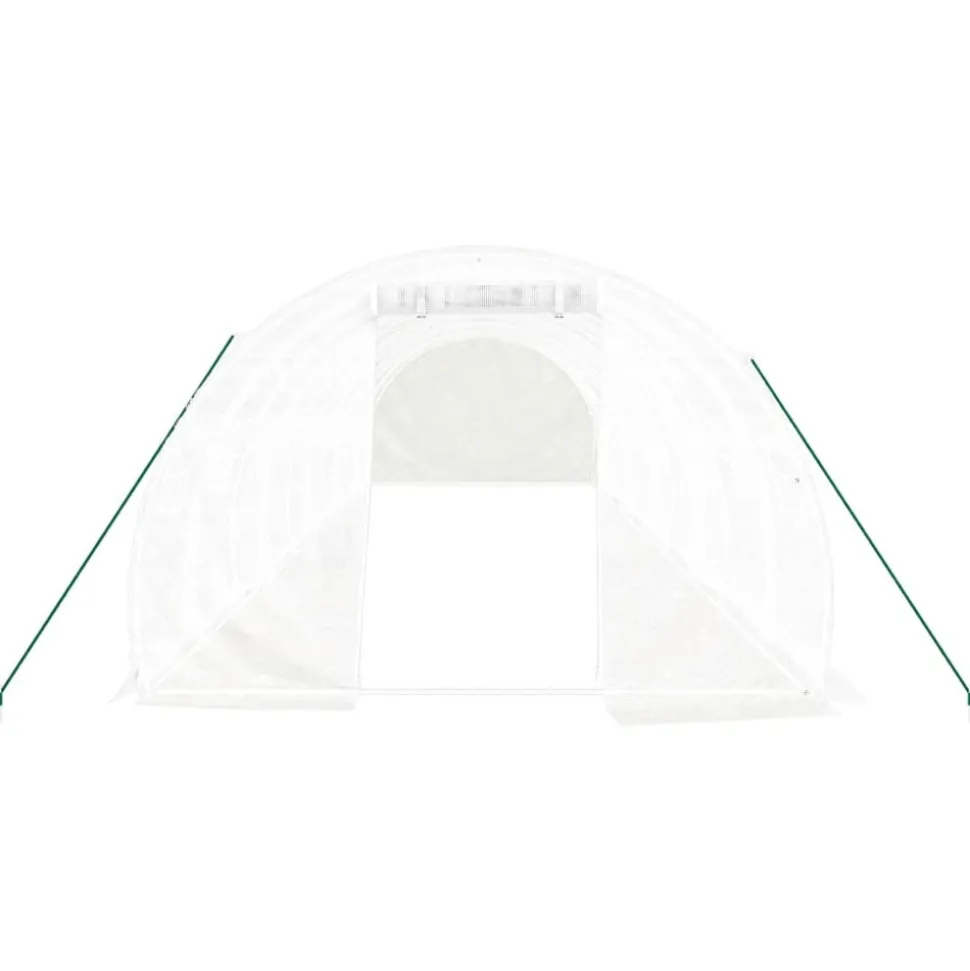 MAISON EXCLUSIVE - Serre avec cadre en acier blanc 30 m² 10x3x2 m