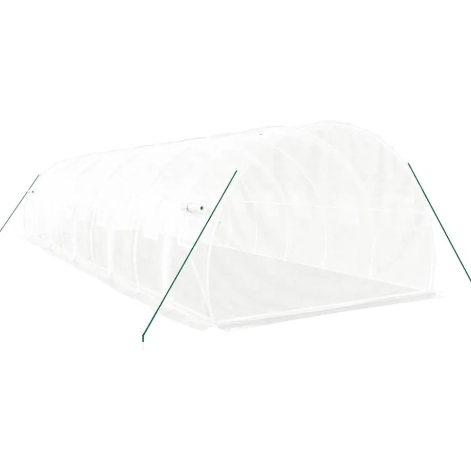 MAISON EXCLUSIVE - Serre avec cadre en acier blanc 30 m² 10x3x2 m