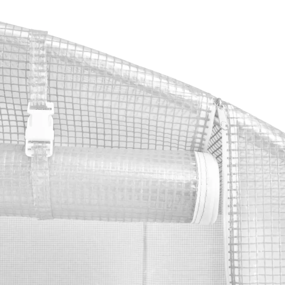 MAISON EXCLUSIVE - Serre avec cadre en acier blanc 30 m² 10x3x2 m