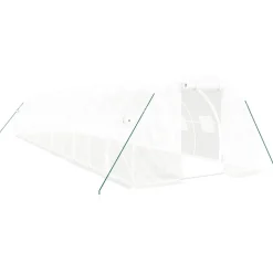 MAISON EXCLUSIVE - Serre avec cadre en acier blanc 36 m² 12x3x2 m