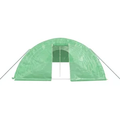 MAISON EXCLUSIVE - Serre avec cadre en acier vert 80 m² 16x5x2,3 m