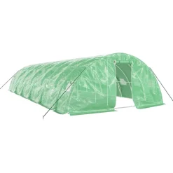 MAISON EXCLUSIVE - Serre avec cadre en acier vert 60 m² 12x5x2,3 m