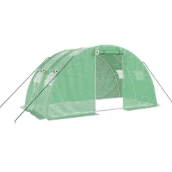 MAISON EXCLUSIVE - Serre avec cadre en acier vert 8 m² 4x2x2 m