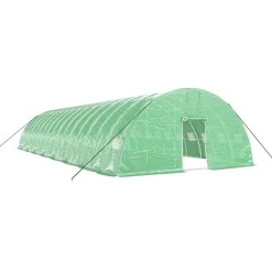 MAISON EXCLUSIVE - Serre avec cadre en acier vert 96 m² 16x6x2,85 m