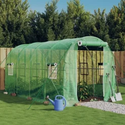 MAISON EXCLUSIVE - Serre avec cadre en acier vert 8 m² 4x2x2 m