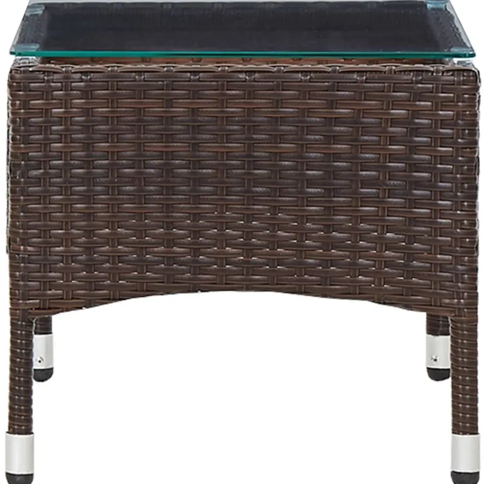 MAISON EXCLUSIVE - Table basse marron 60x40x36 cm résine tressée