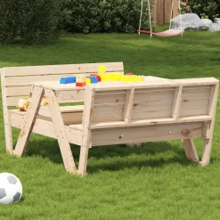 MAISON EXCLUSIVE - Table de pique-nique pour enfants 88x122x58 cm bois massif pin