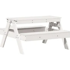 MAISON EXCLUSIVE - Table de pique-nique pour enfants blanc bois massif de pin