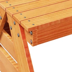 MAISON EXCLUSIVE - Table de pique-nique pour enfants cire marron bois massif pin