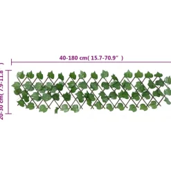 MAISON EXCLUSIVE - Treillis de feuille de vigne artificiel extensible 180x20 cm