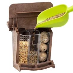 Mangeoire d'extérieur pour oiseaux sauvages jok 11, abri pour oiseaux, adaptée pour nourriture graines petites noisettes