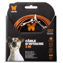 MARTIN SELLIER - Câble d'attache pour petits chats et chiens - 3m