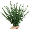 MCBOSON - Feuilles d'eucalyptus artificielles vert foncé*24