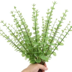 MCBOSON - Feuilles d'eucalyptus artificielles vertes*24