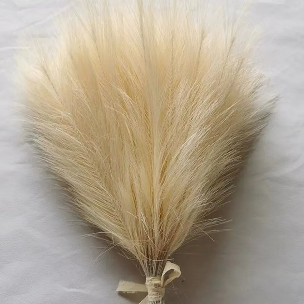 MCBOSON - Herbe de pampa artificielle pour 100 pièces beiges