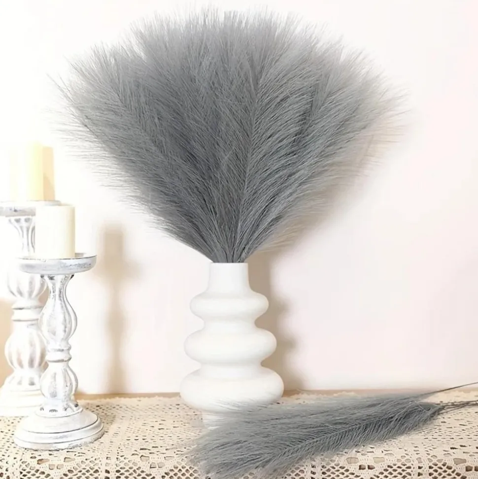 MCBOSON - Herbe de pampa artificielle pour 100 pièces beiges