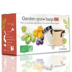 MES COURSES EN VRAC - Cultivea kit sacs de culture prêt à pousser - concombre, tomate, poivron