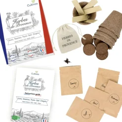 MES COURSES EN VRAC - Cultivea saveurs du monde - kit prêt à pousser herbes de provence - sarriette, romarin, thym, basilic, origan