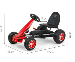 MILLY MALLY - Kart à pédales viper rouge