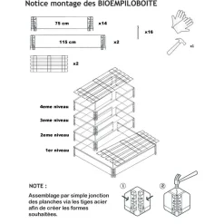 MULTITANKS - Composteur évolutif en bois naturel de 570 litres