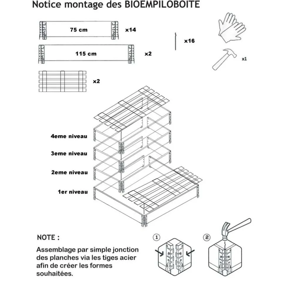 MULTITANKS - Composteur évolutif en bois naturel de 570 litres