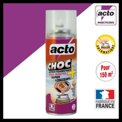MULTITANKS - Lot de 2 aérosols acto choc : pour une maison sans insectes