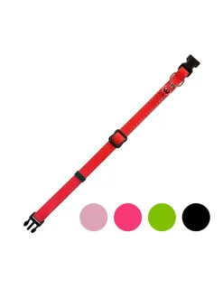 NAYECO - Collier chat cuir mac cuir verni couleurs assorties nayeco