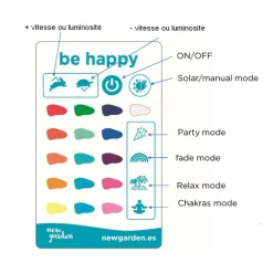 NEW GARDEN - Pot lumineux melisa 30 smarttech, recharge solaire ou usb, avec télécommande