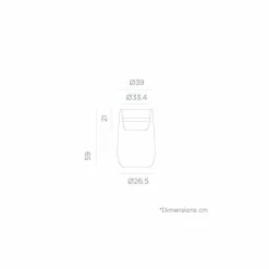 NEWGARDEN - Pot de fleurs camelia high ø39x59cm - anthracite