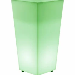 NEWGARDEN - Pot lumineux melisa 40 solaire+batterie rechargeable led rgb avec télécommande 40x40x90cm