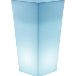 NEWGARDEN - Pot lumineux melisa 40 solaire+batterie rechargeable led rgb avec télécommande 40x40x90cm