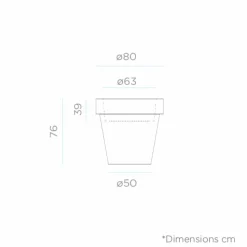 NEWGARDEN - Pot lumineux magnolia 80 solaire+batterie rechargeable led rgb avec télécommande ø80x76cm