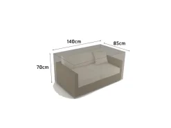 NORTENE - Housse de protection pour canapé 2 places covertop - taupe - 140 x 85 x 70 cm