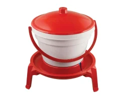NOVITAL - Abreuvoir 12 litres sur pieds pour poules et volailles • abreuvoir seau en plastique