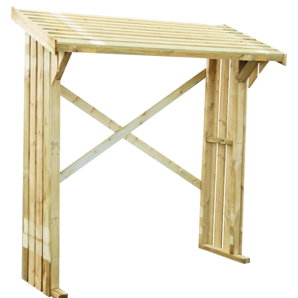 OLG - Bûcher 2 stères, en bois imprégné - L.180cm (hors-tout)