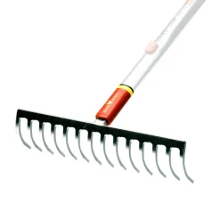 OUTILS WOLF - Râteau en acier de 14 dents sans manche