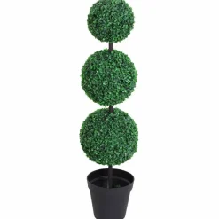 OUTSUNNY - Buis vert artificiel topiaire artificielle dim. Ø 30 x 112H cm