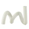 PARIS PRIX - Bougeoir design céramique "torsia" 25cm blanc