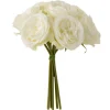 PARIS PRIX - Bouquet de fleurs artificielles "rose" 25cm blanc