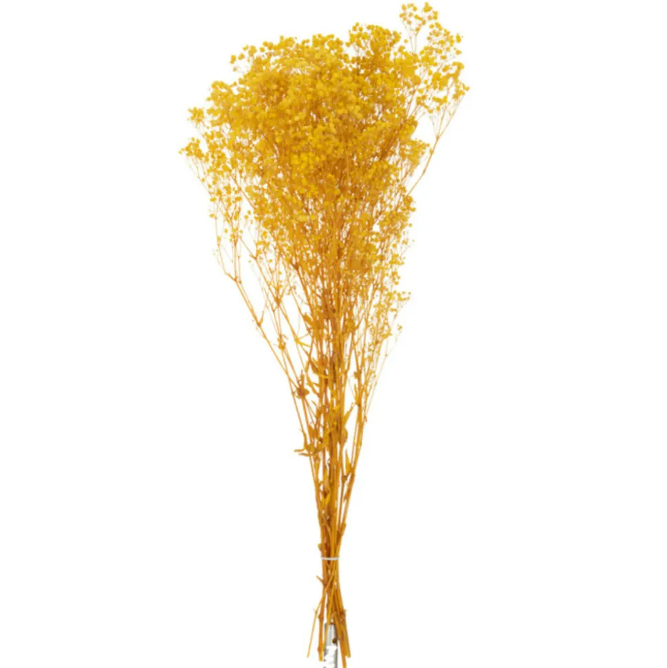 PARIS PRIX - Bouquet de fleurs artificielles "gypsophile" 81cm ocre