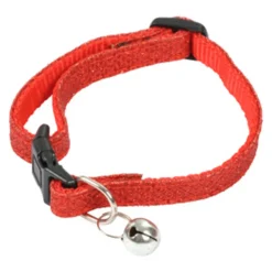 PARIS PRIX - Collier pour chat avec grelot "glitter" 30cm rouge