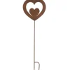 PARIS PRIX - Décoration de jardin "cœur" 100cm marron rouille