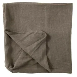 PARIS PRIX - Housse pour pouf "monaco" 105x105cm taupe