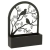 PARIS PRIX - Jardinière murale en métal "oiseaux" 41cm noir