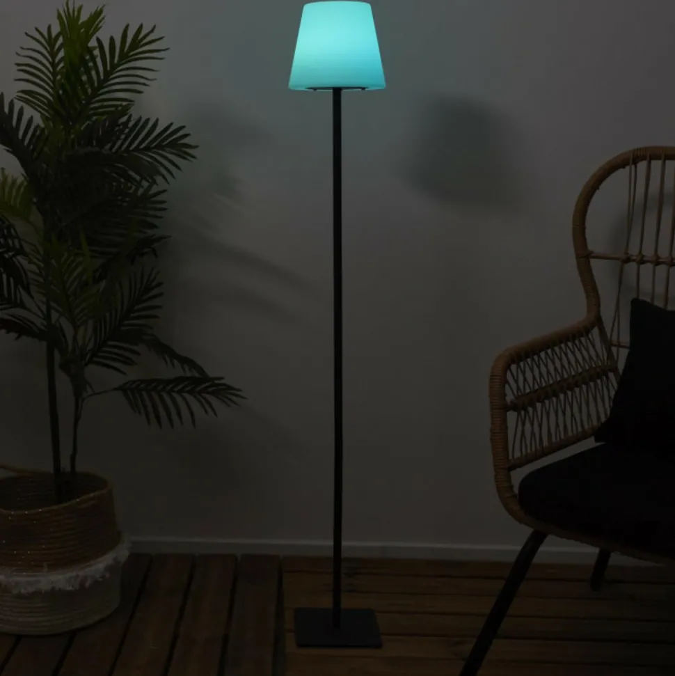 PARIS PRIX - Lampadaire d'extérieur solaire "led" 120cm blanc