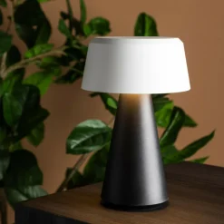 PARIS PRIX - Lampe à poser d'extérieur led "stratford" 23cm noir