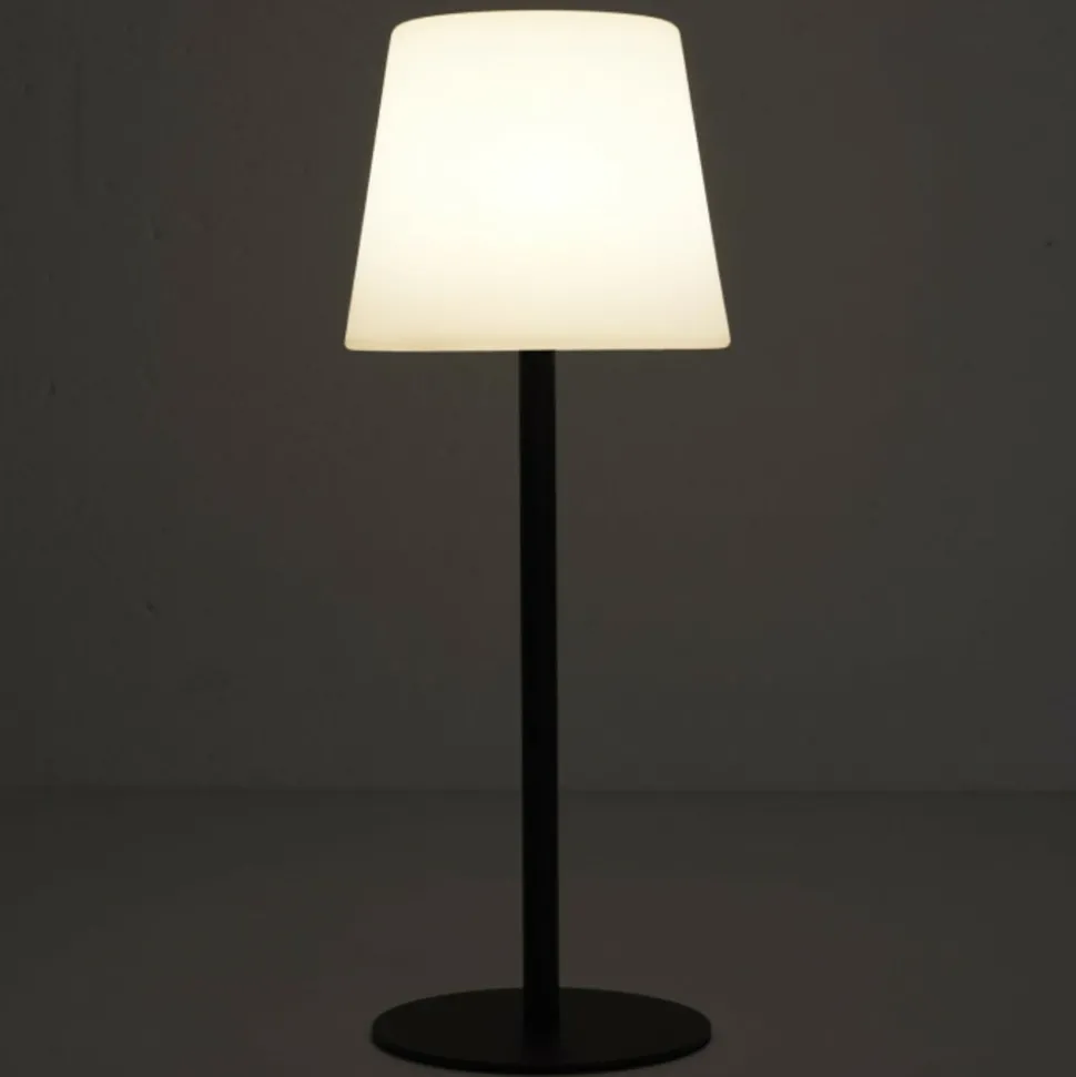 PARIS PRIX - Lampe à poser extérieur "rechargeable" 40cm noir