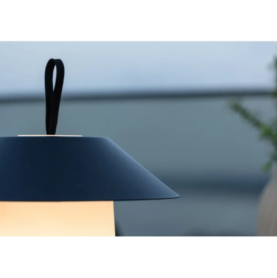 PARIS PRIX - Lampe à poser d'extérieur led "rubu" 26cm noir