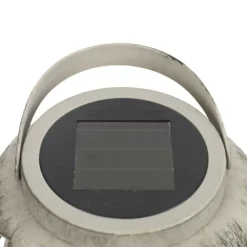 PARIS PRIX - Lampe solaire extérieur "effet bougie" 24cm marron